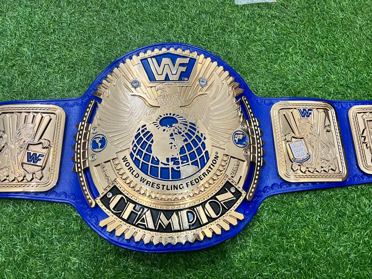 6mm CNC-crafted championship plates Brilliant 24K gold finish Bold Big Eagle block logo design Upgraded leather strap
