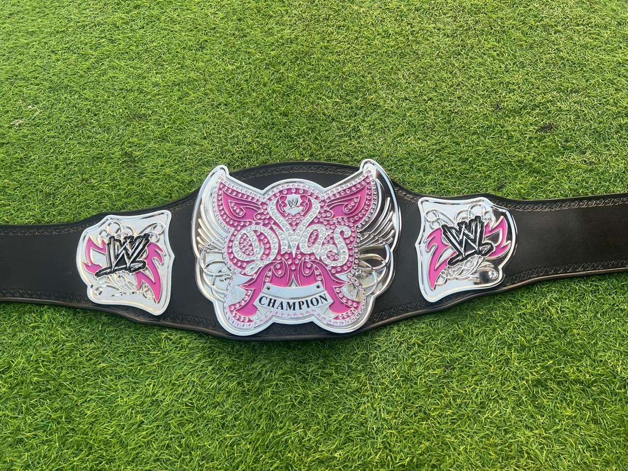 Beautiful silver chrome finish Sparkling zirconia stone detailing Elegant Divas-style championship design